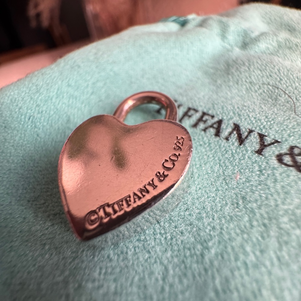 Tiffany & Co. Silver Heart Lock Charm - Picture 8 of 11